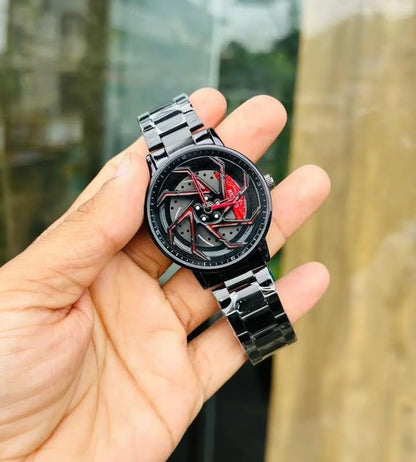 Black Car Wheels Watch