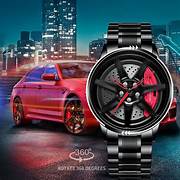 Black Car Wheels Watch