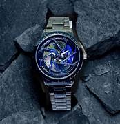 Blue Car Spinning Rim Watch