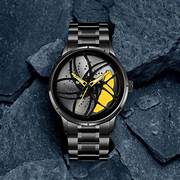 Yellow car Spinning rim watch