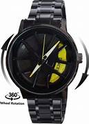 Yellow car Spinning rim watch
